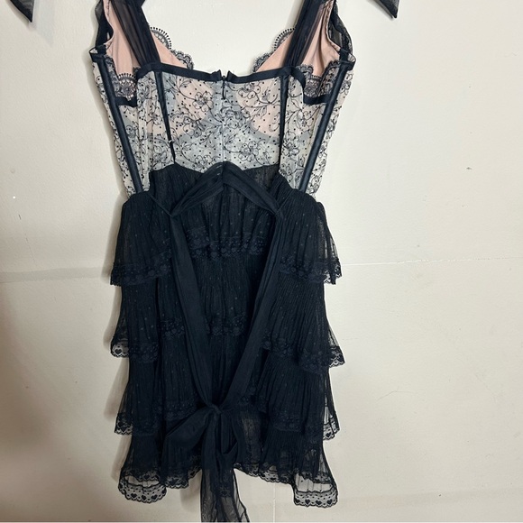 FOR LOVE & LEMONS Freya Slip Black Corset Tulle Dress - Picture 3 of 10